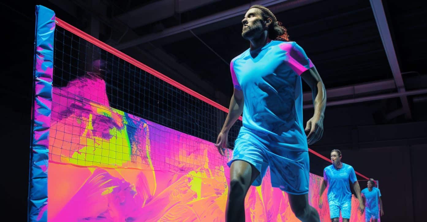 Joueur de Volley Fluo